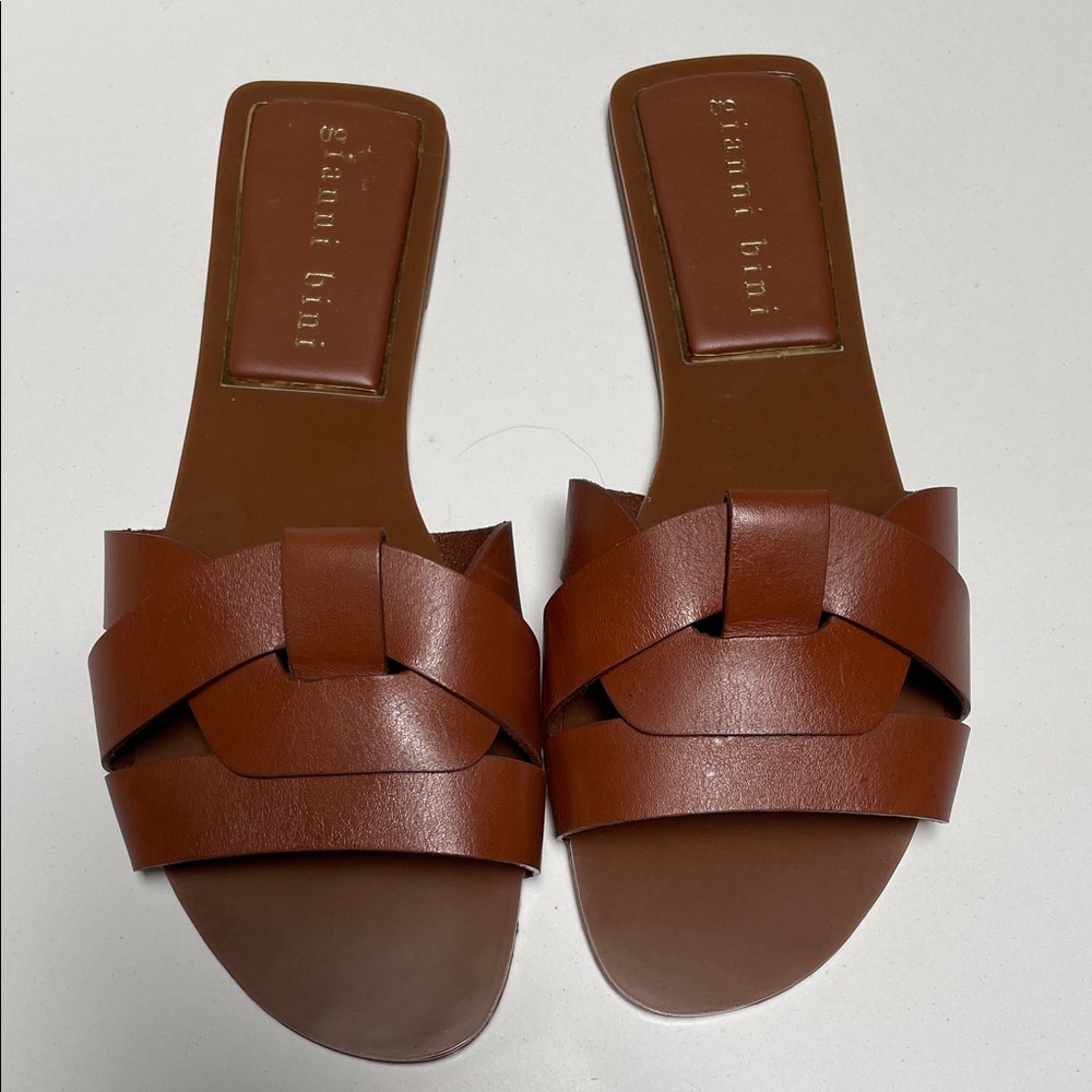 Gianni Bini Tan Woven Sandals